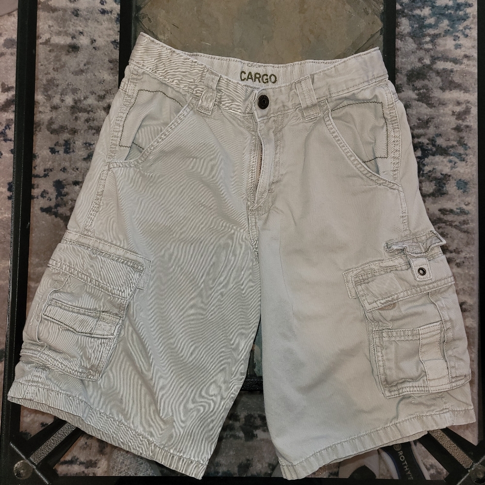 5 for $25! Boys khaki cargo shorts